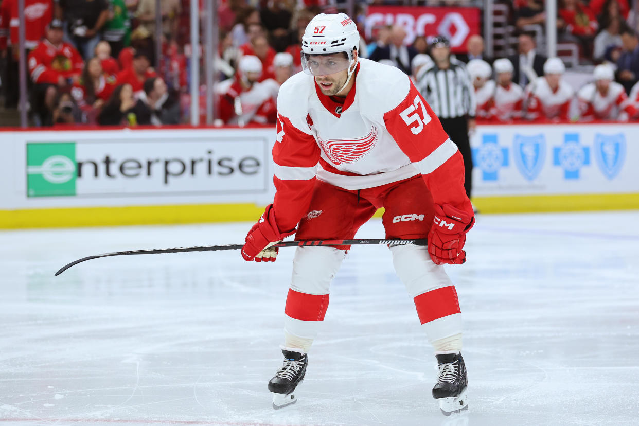 David Perron #57 of the Detroit Red Wings