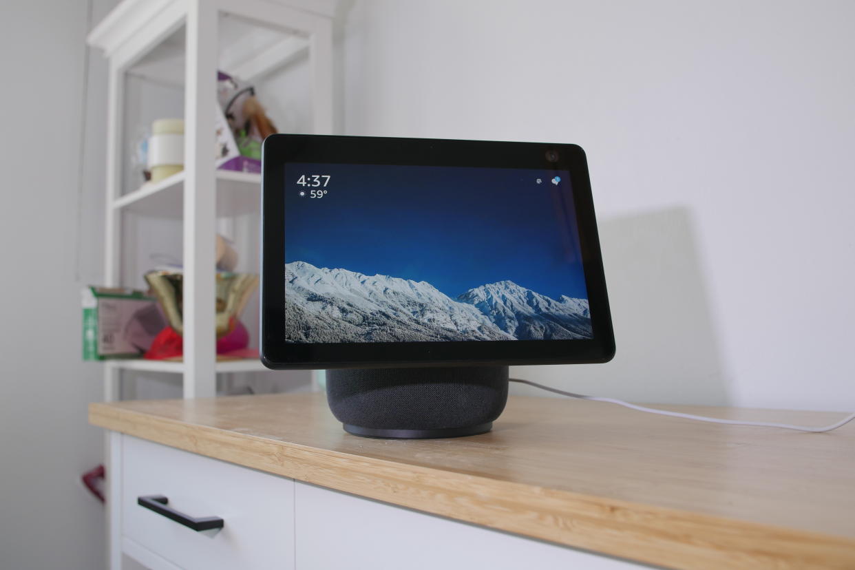 Amazon Echo Show 10 (3rd Gen) on dresser