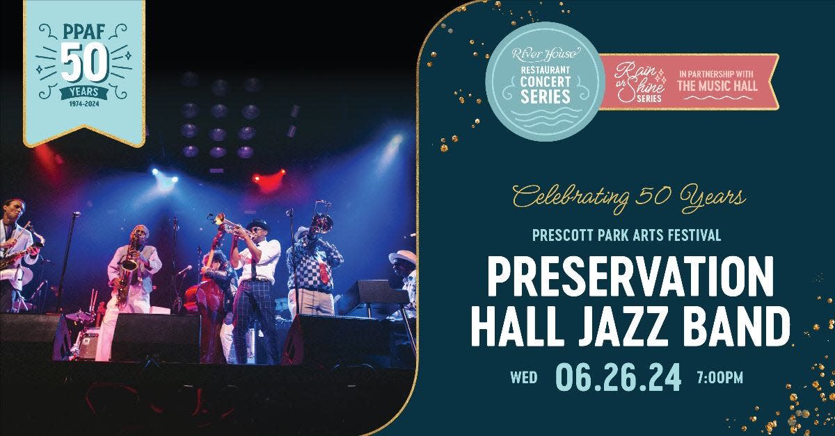 Preservation Hall Jazz Band will perform at Prescott Park on June 26, 2024.