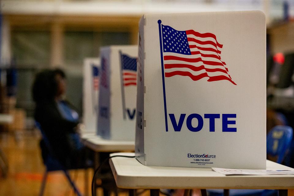 Early voters were at the polling center at Valley High School Tuesday morning just after 6 a.m. Nov. 7, 2023.