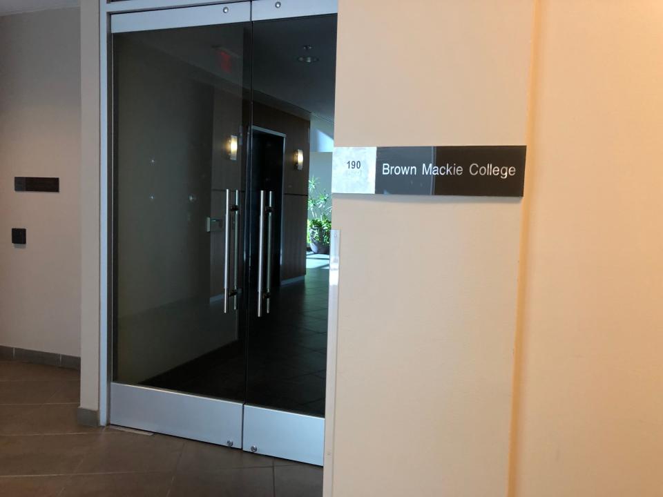 Argosy University lists an address inside an office building as its campus, but the address is an empty office suite.