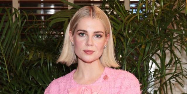 Lucy Boynton Is Pretty in a Pink Tweed Minidress at Chanel's