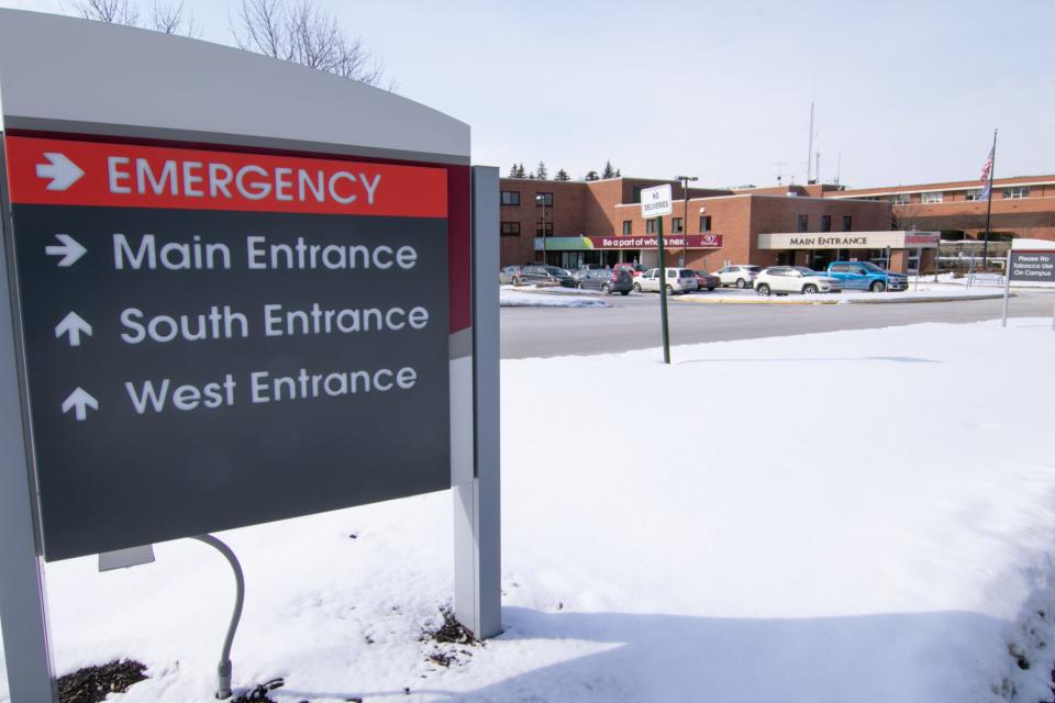 St. Joseph Mercy Livingston Hospital in Howell is shown Tuesday, Feb. 15, 2022.