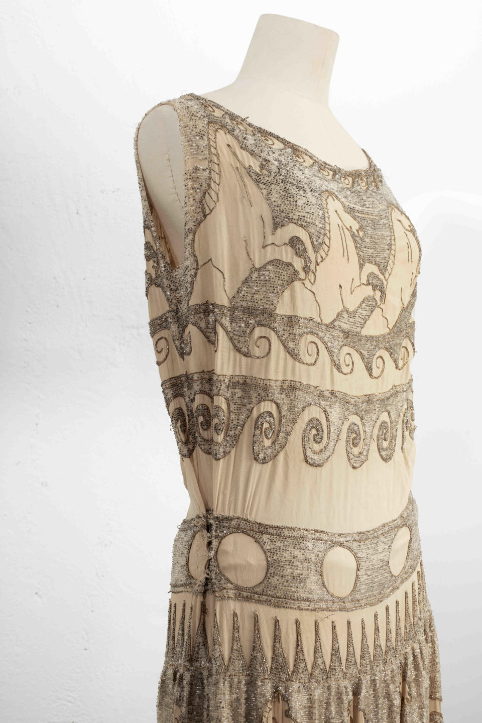 Madeleine Vionnet "Petits chevaux" haute couture evening dress, circa 1924.