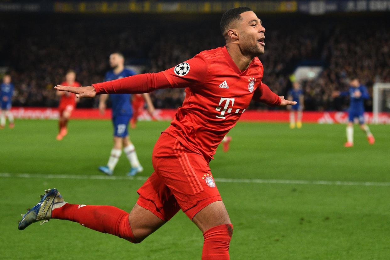 Gnabry hit a brace against Chelsea: AFP via Getty Images