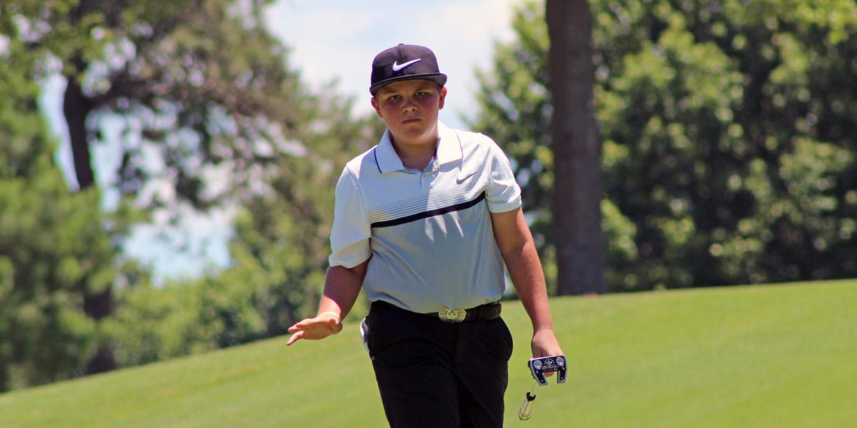 John Daly II is as cool under pressure as you might imagine. (Twitter/@AJGAGolf)