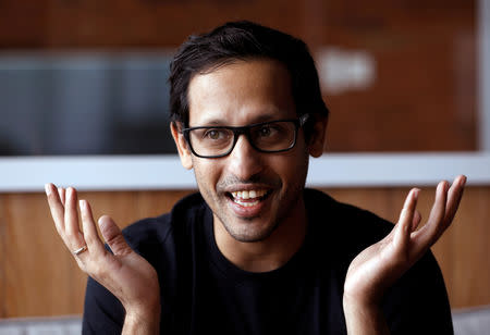 Nadiem Makarim, founder of the Indonesian ride-hailing and online payment firm Go-Jek speaks with Reuters during an interview at the Go-Jek offices in Jakarta, Indonesia, August 15, 2018. REUTERS/Darren Whiteside