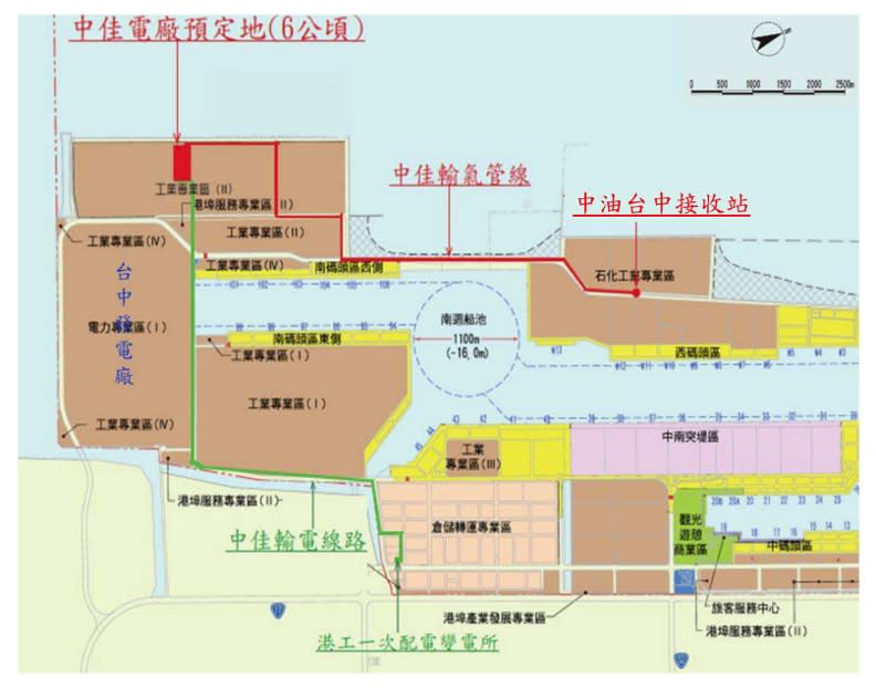 台中港區中佳電廠預定地。中佳電力環評報告書