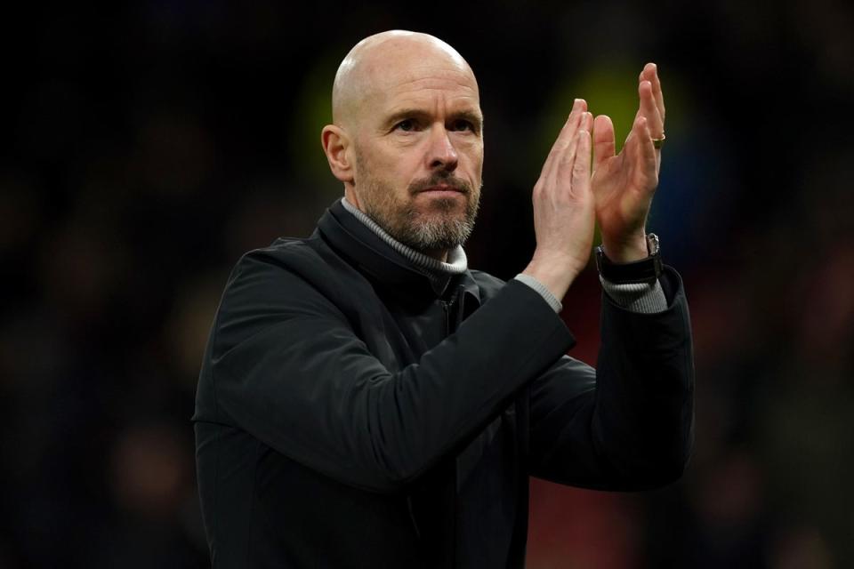 Erik ten Hag’s Manchester United will face Wrexham in San Diego in July (Martin Rickett/PA) (PA Wire)