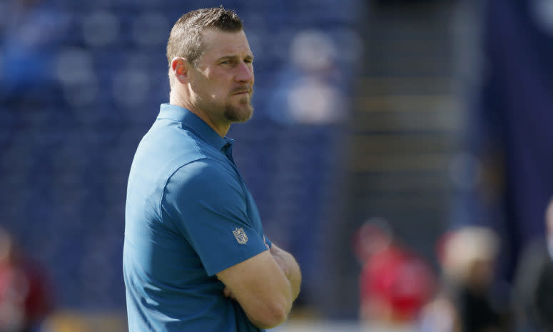 New Detroit Lions head coach Dan Campbell, during his time with the Dolphins.