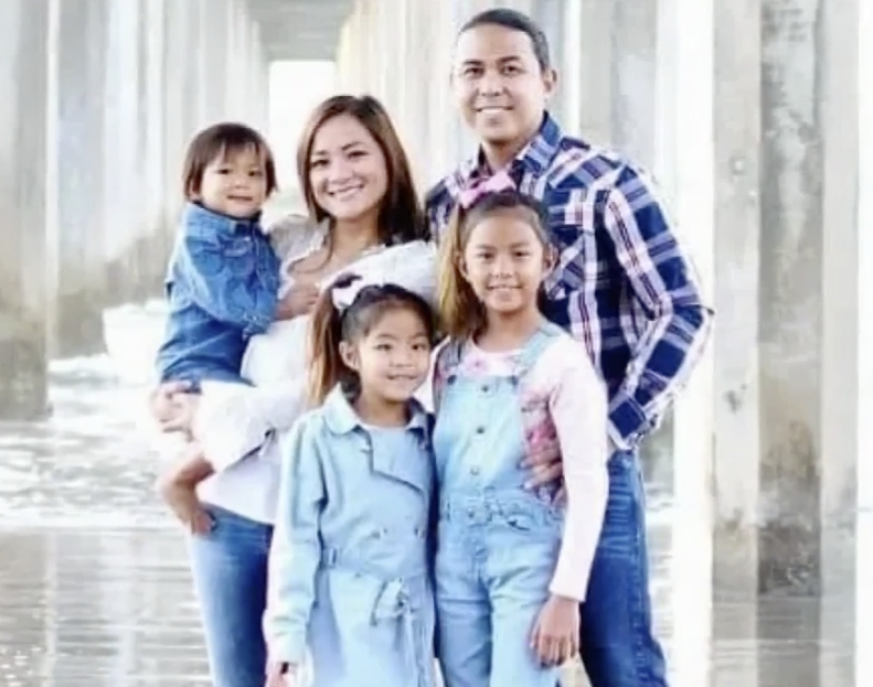 Maya Millete pictured with husband Larry and some children.