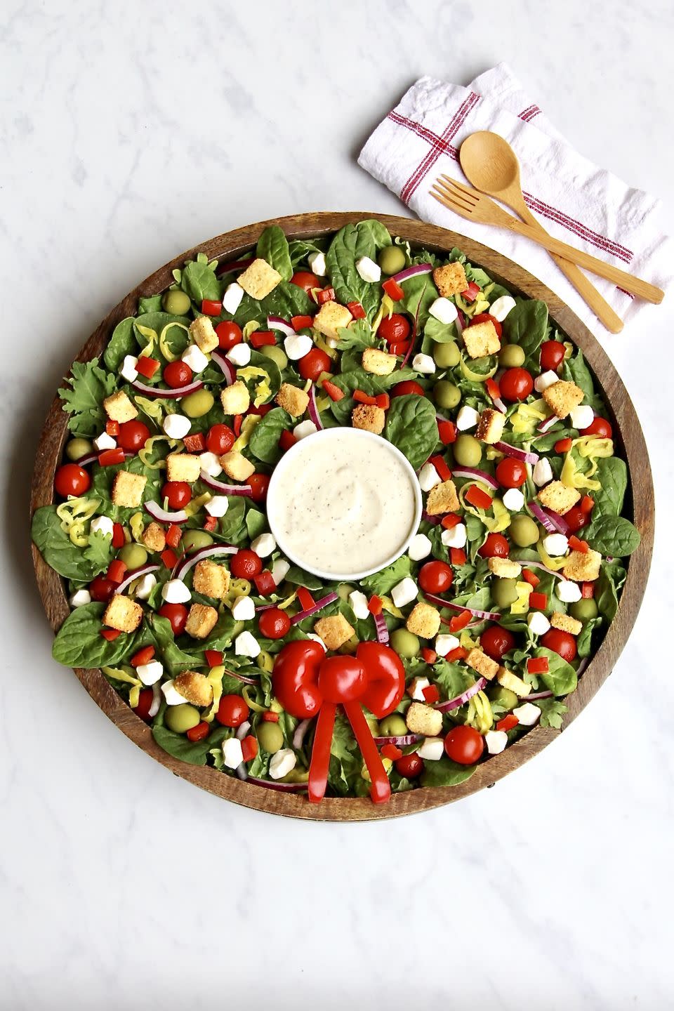 Christmas Salad Wreath