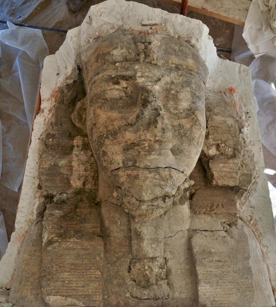 Newly discovered ancient Egyptian statues of King Amenhotep III