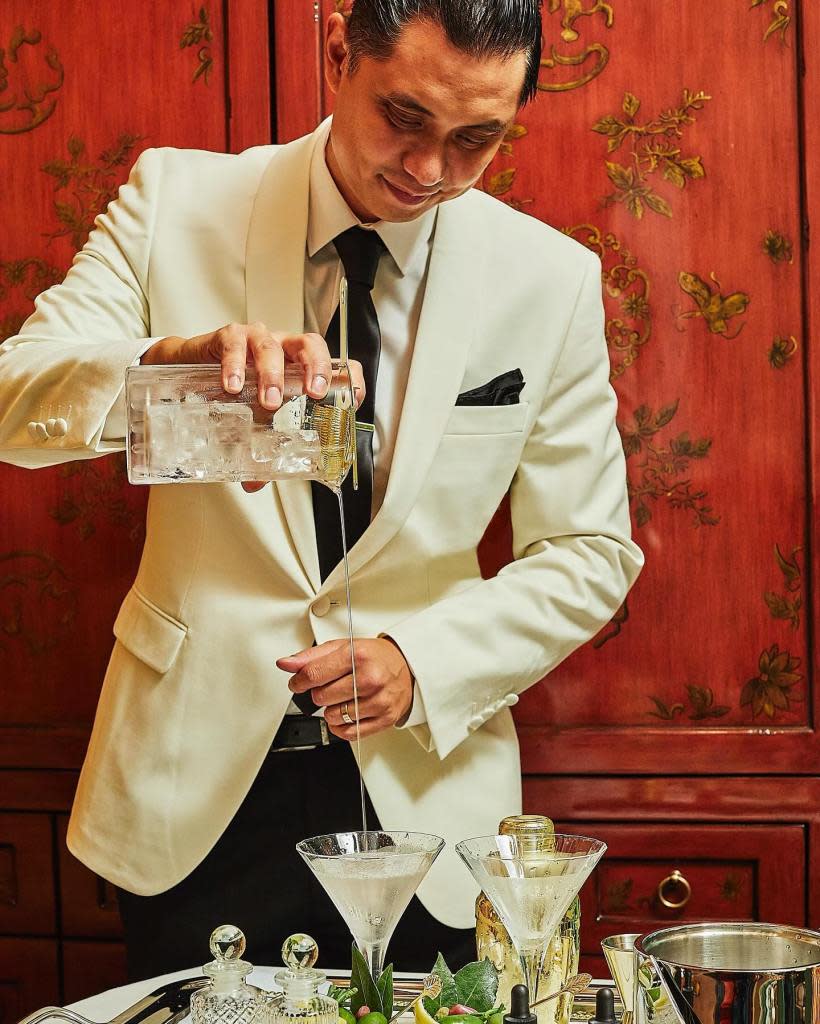 For $35 per person, between the hours of 5 p.m. and 7 p.m., hotel guests of the Fifth Avenue Hotel can summon a mixologist to their room to make and shake up their martini variation, the Cartagena — gin, Colombian Aguardiente liquor, passion fruit, sherry, dry vermouth, cherry bark and vanilla bitters — on demand. It’s been surprisingly popular, says Darryl Chan, bar director and head bartender at The Portrait Bar, as well as the hotel’s Café Carmellini. Eric Medsker