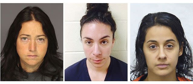 A combination image of booking photos show teachers convicted of sexual assaults (L-R) Nicole Dufault, Erica Ann Ginnetti and Kathryn Ronk. Photo: Reuters/Handout via Reuters