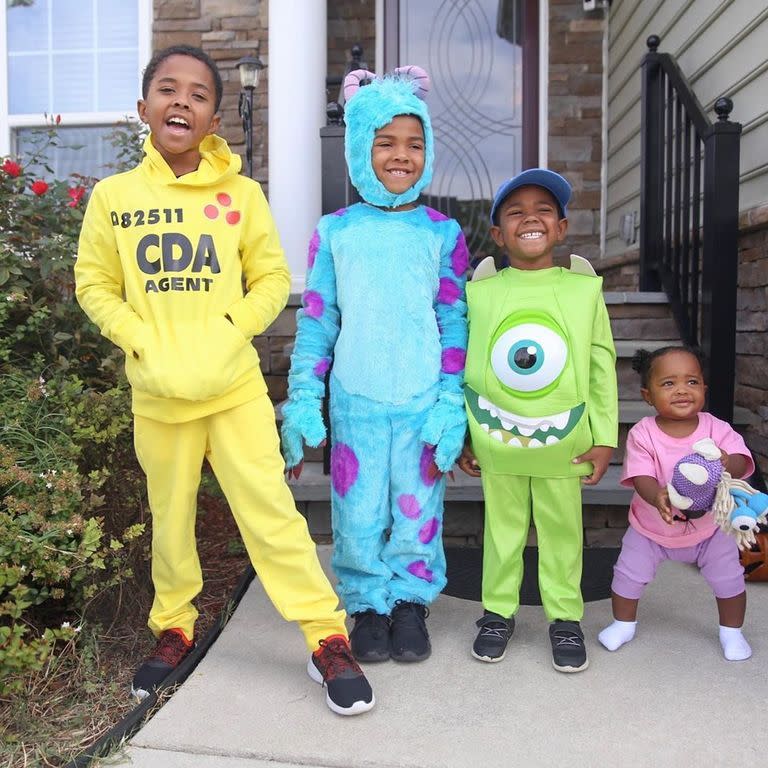 <p>A <em>Monsters, Inc</em> costume is perfect no matter how many boys you're looking to dress. That said, Sulley, Mike Wazowski and the Child Detection Agent monsters are three of the most iconic looks to recreate. </p><p><em><a href="https://www.instagram.com/p/B3z9zkdBri7/" rel="nofollow noopener" target="_blank" data-ylk="slk:See more on Instagram »;elm:context_link;itc:0;sec:content-canvas" class="link ">See more on Instagram »</a></em></p>