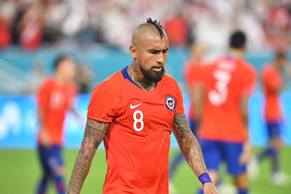 Arturo Vidal in action for Chile.