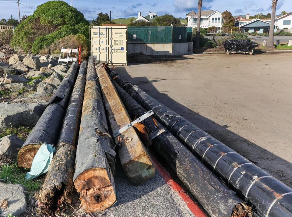 Several pilings were knocked loose from the end of the Cayucos Pier in the February 2024 storms. The pier has reopened, but the end will be fenced off until repairs can be completed, hopefully by the fall, the county said.