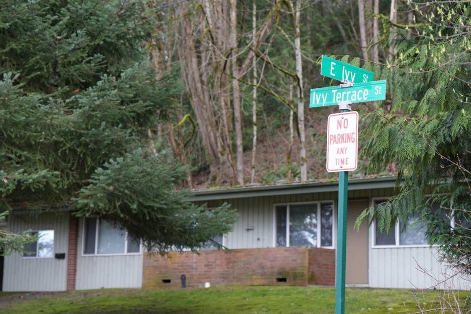 Multiple Western Washington University-owned homes sit along Ivy Terrace Street in Bellingham, Wash. Several of the homes on the street are expected to be demolished in the spring and summer of 2024.