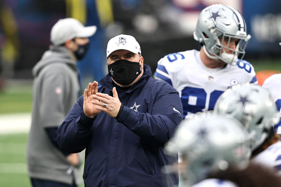 Mike McCarthy is hoping for a better second season with the Cowboys. (Photo by Elsa/Getty Images)