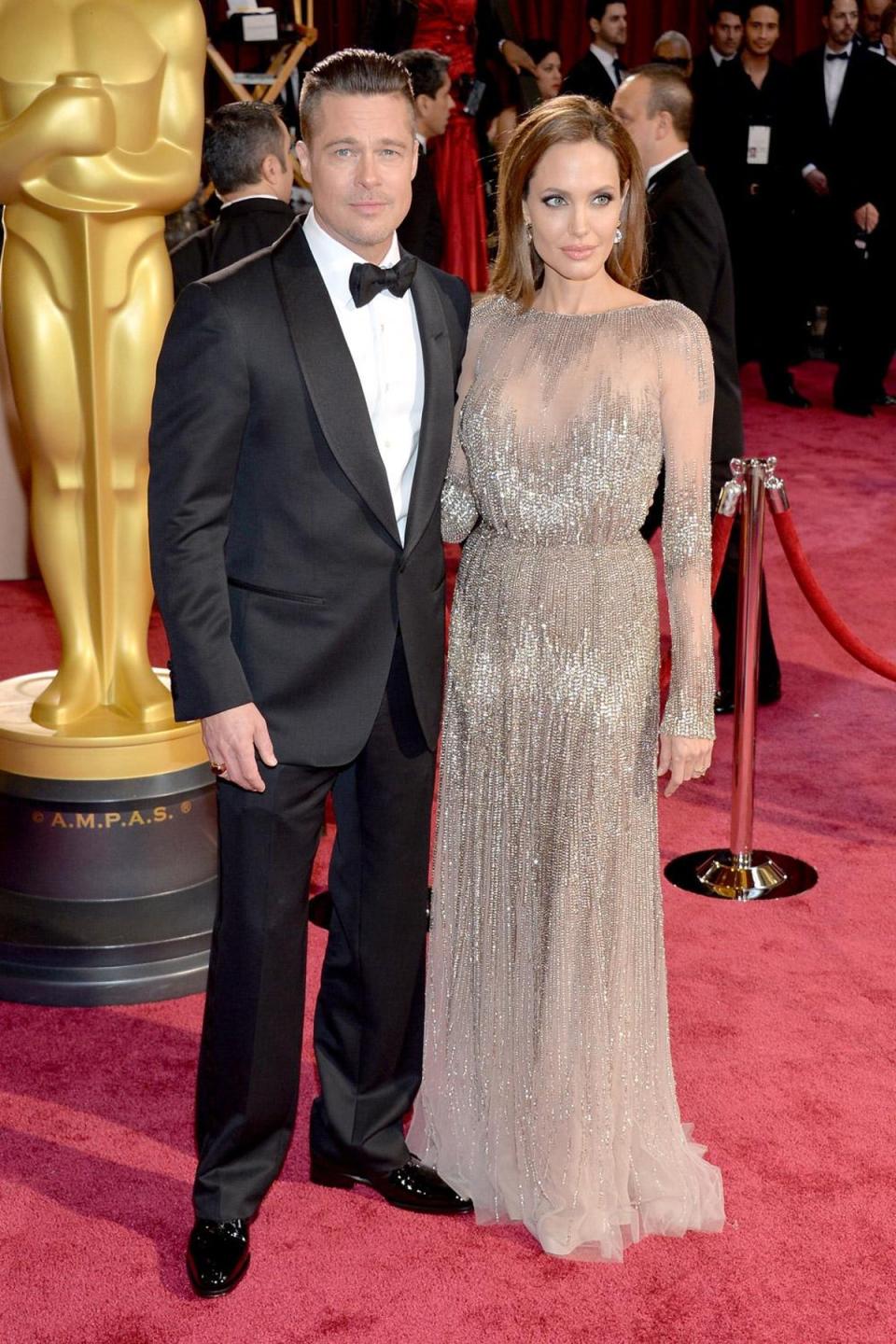 Brad Pitt and actress Angelina Jolie attend the Oscars held at Hollywood & Highland Center on 02 March 2014 in Hollywood (Michael Buckner/Getty Images)