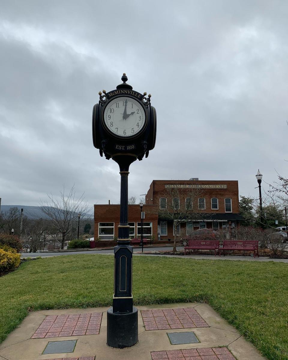 Downtown McMinnville, Tennessee on Feb. 24, 2022