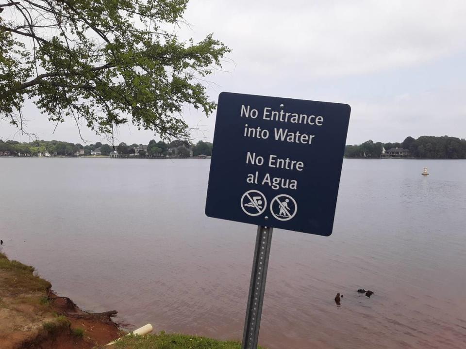 Swimming is never allowed in this area of Ramsey Creek Park in Cornelius, NC. The area is near the public swimming beach that will remain closed due to a lifeguard shortage in summer 2021, Mecklenburg County officials said on Tuesday, May 25, 2021.   