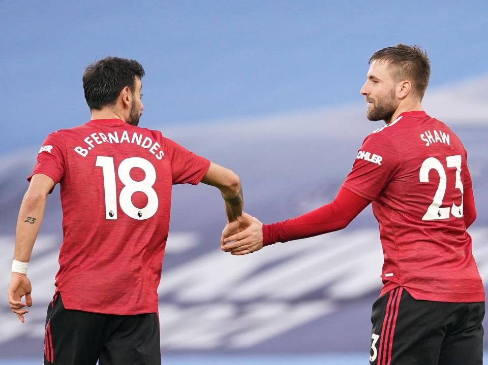 Bruno Fernandes and Luke Shaw netted as Manchester United won the derby (Getty Images)