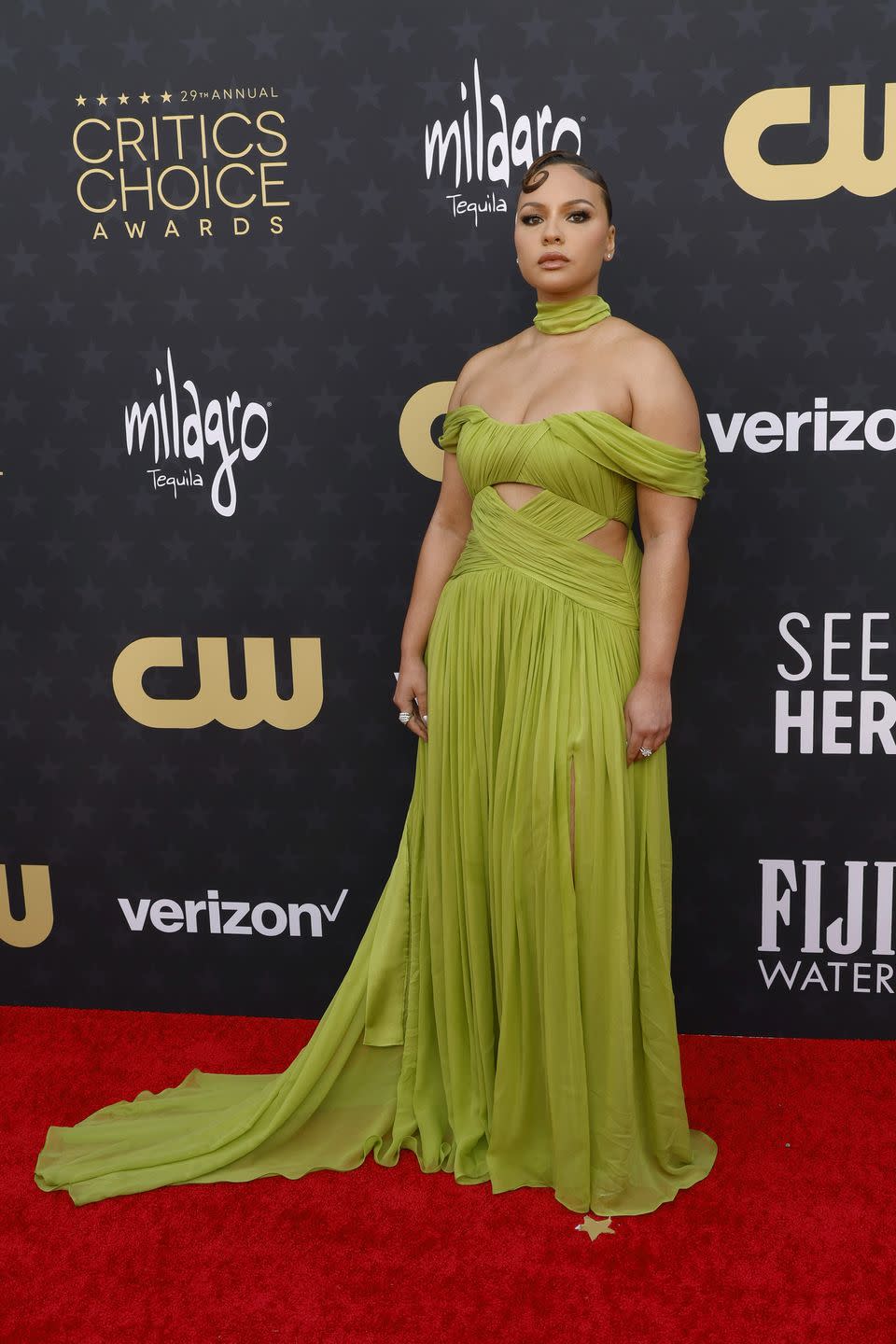 santa monica, california january 14 jasmine cephas jones attends the 29th annual critics choice awards at barker hangar on january 14, 2024 in santa monica, california photo by frazer harrisongetty images