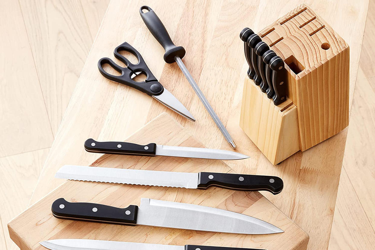 Best-carbon-steel-kitchen-knives-sets - Credit: Amazon