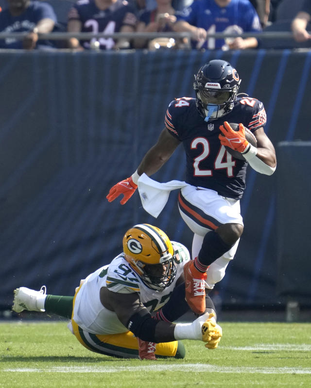 Green Bay Packers defensive back Chandon Sullivan's juggling act secures a  game-sealing interception against Chicago Bears rookie quarterback Justin  Fields