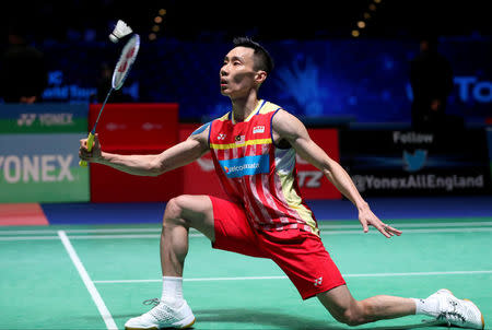 Badminton - Yonex All England Open Badminton Championships - Arena Birmingham, Birmingham, Britain - March 16, 2018 Malaysia's Lee Chong Wei in action during the men's singles quarter final Action Images via Reuters/Peter Cziborra