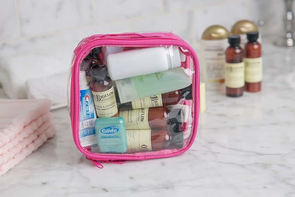 Or if you're not in need of containers, a clear TSA-approved toiletry bag