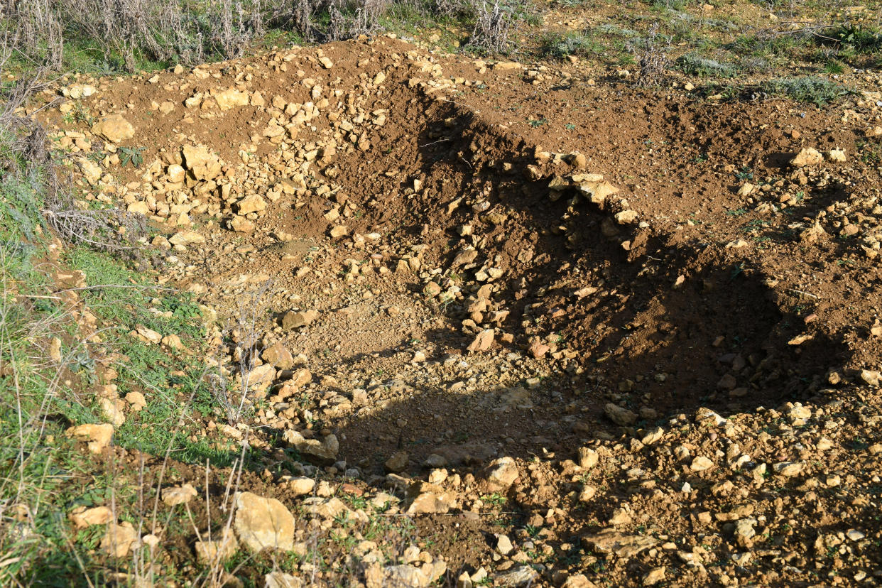 The site in Buckingham, Bucks where remains of 40 bodies including some with their hands tied behind their backs have been found buried in shallow graves. See SWNS copy SWCAskeletons: The grisly remains of 40 bodies including some with their hands tied behind their backs have been found buried in shallow graves on a building site. The shocking discovery of 42 skeletons was made during ground works for a new development of 72 retirement flats on former farmland in Buckingham, Bucks. It is thought the skeletons could date from Anglo Saxon times or from during the English Civil War or possibly even criminals who were hanged on the gallows.