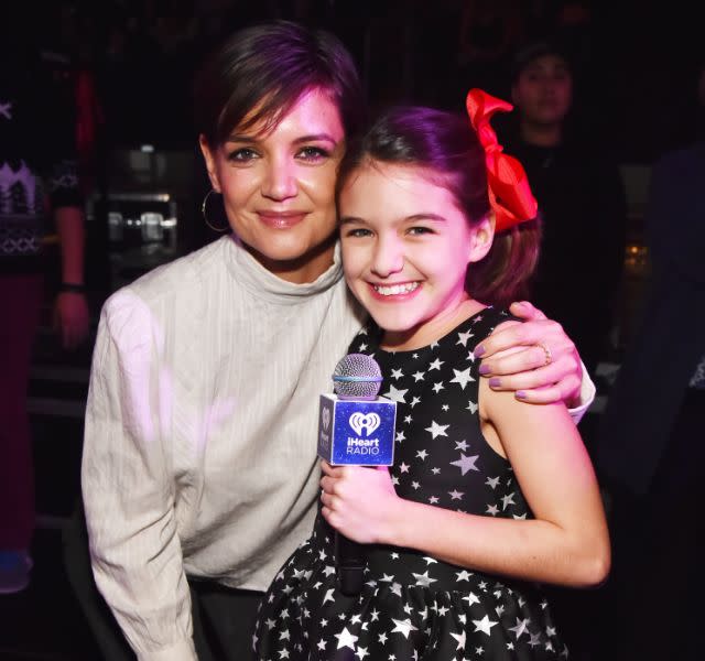 NEW YORK, NY – DECEMBER 08: Katie Holmes and Suri Cruise attend the Z100’s Jingle Ball 2017 on December 8, 2017 in New York City. (Photo by Kevin Mazur/Getty Images)