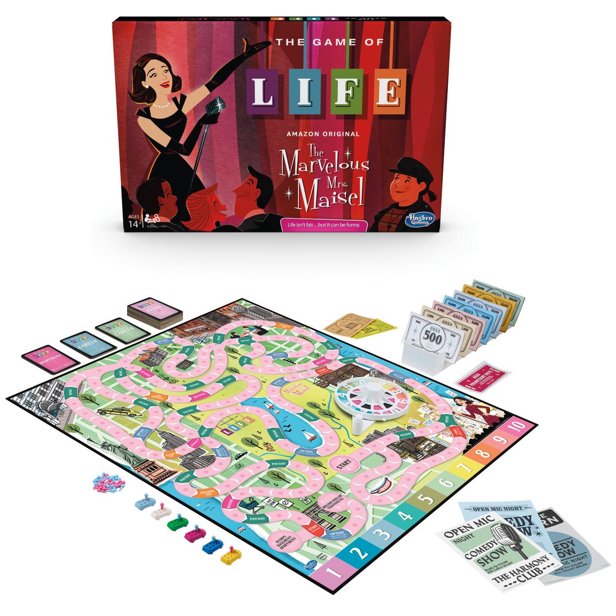 The box and board for The Game of Life: The Marvelous Mrs. Maisel edition (Photo: Hasbro)