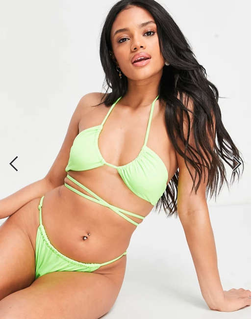 Green asos bikini