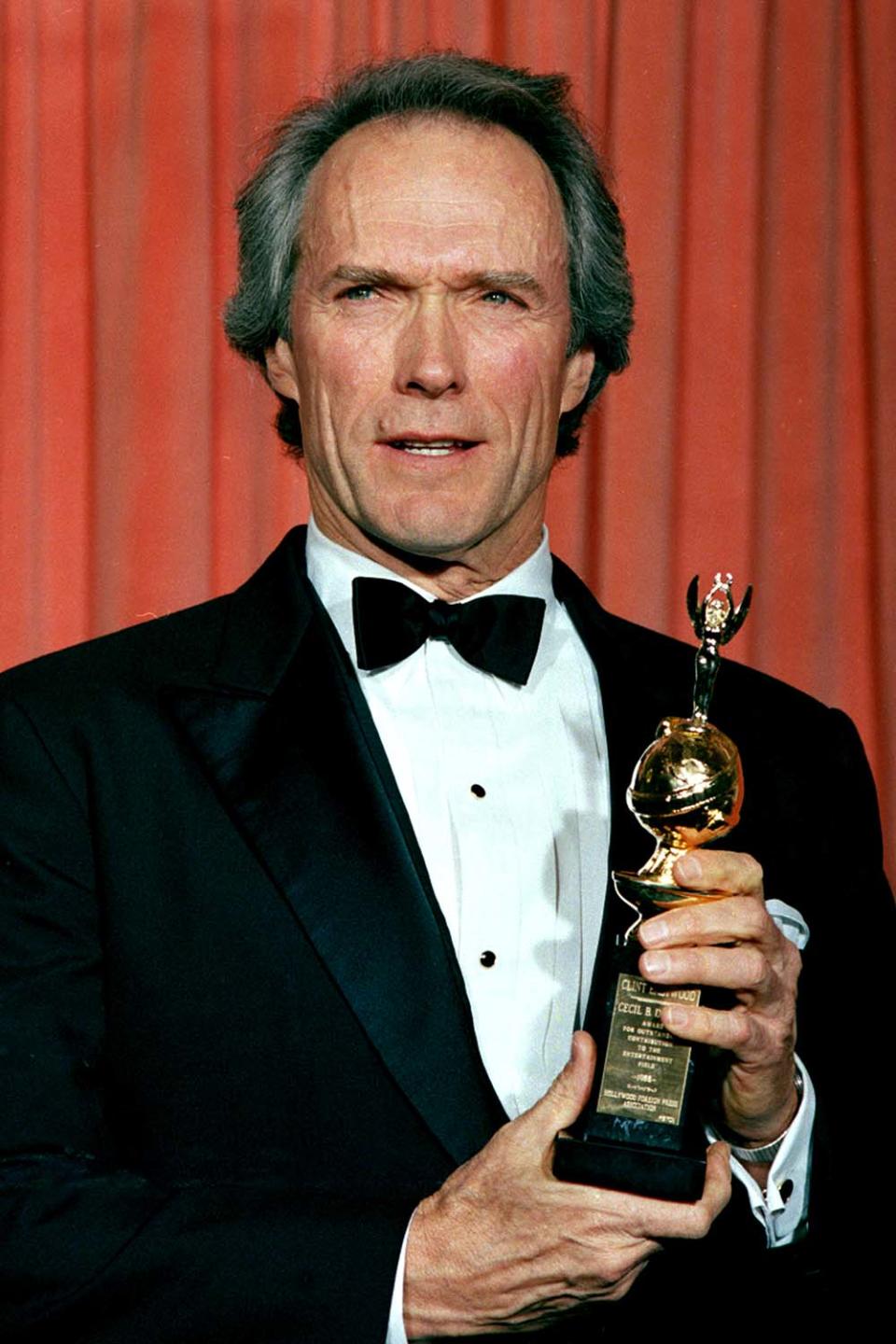 <p>Before winning three best director awards at the Golden Globes, Eastwood was honored with the Cecil B. DeMille Award in 1988. He also has an honorary Oscar and in 2003, received the Screen Actors Guild Awards' Life Achievement Award. </p>