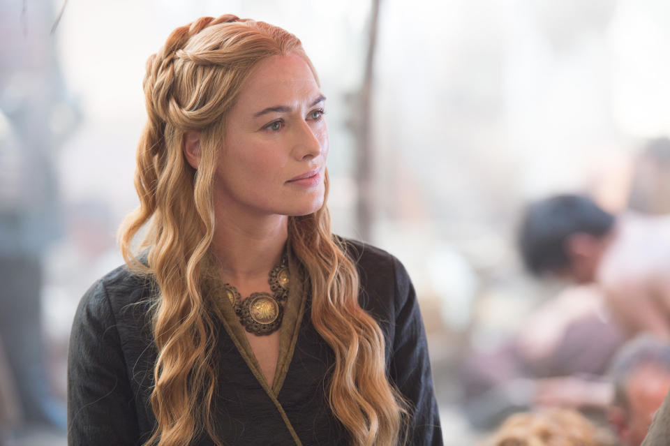 Closeup of Lena Headey as Cersei in "Game of Thrones"