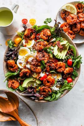 Cobb Salad With Jerk Shrimp