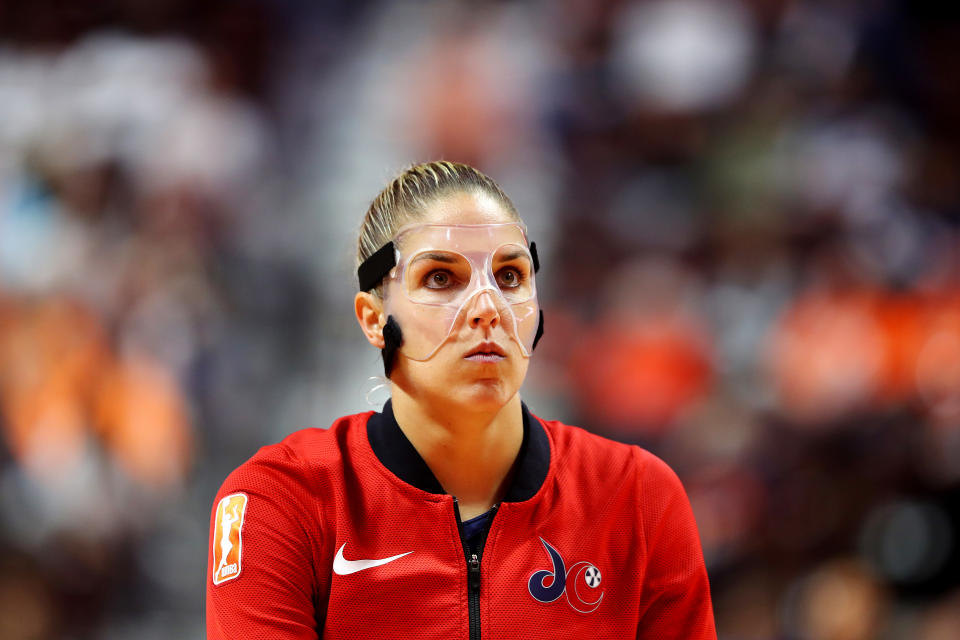 Washington Mystics star Elena Delle Donne and Dick's Sporting Goods Foundation helped surprise hundreds of teenage girls in the Philadelphia area Friday. (Photo by Maddie Meyer/Getty Images)