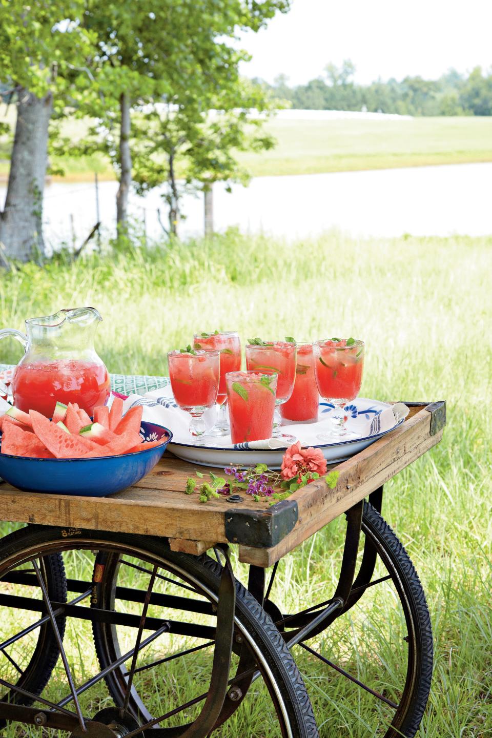 Honeysuckle-Watermelon Cocktail