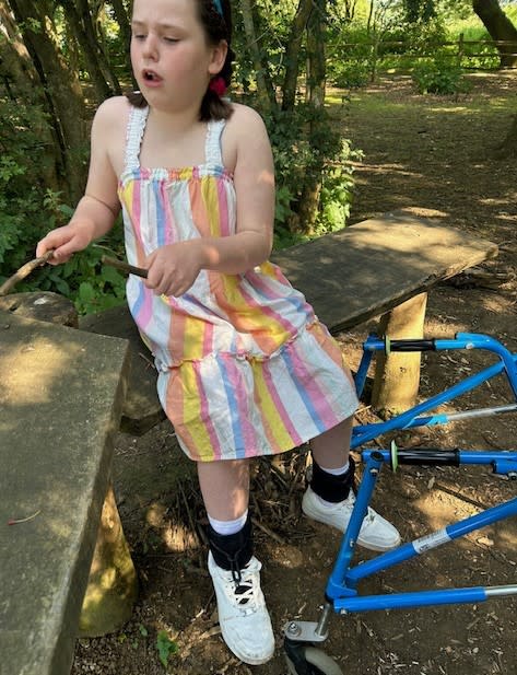 The surgery could allow Grace to walk on her own. (SWNS)