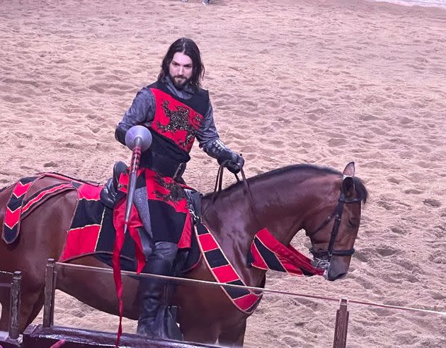 Jake Bowman in his role as a knight at Medieval Times. (Photo: Courtesy Jake Bowman)