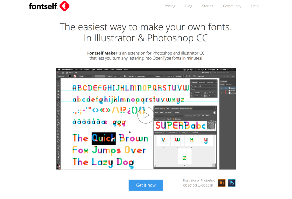 An image of Fontself Maker, one of the best Photoshop plugins