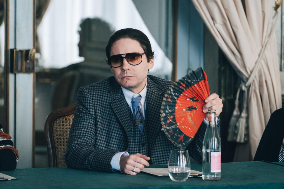 Daniel Brühl as Karl Lagerfeld in "Becoming Karl Lagerfeld"