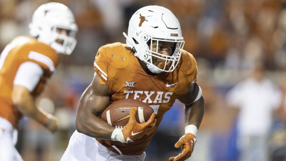 Texas running back Bijan Robinson carries the ball against Texas San Antonio on Sept. 17.