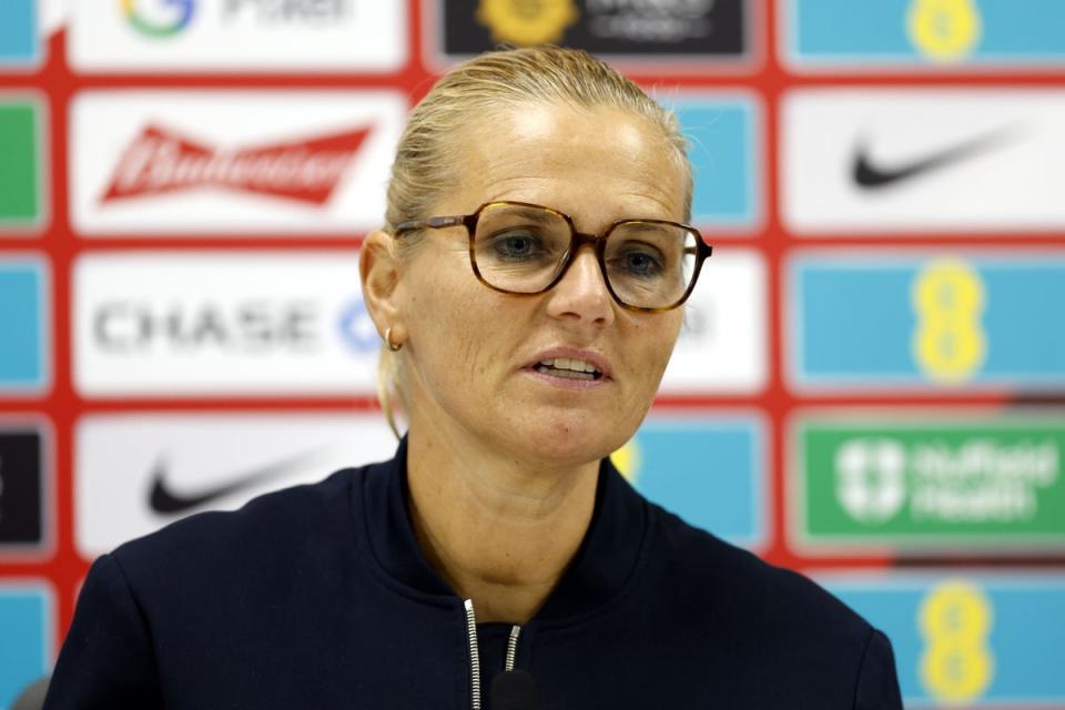 Sarina Wiegman expressed her sympathies with Gareth Southgate after England’s defeat to Spain  (PA Wire)