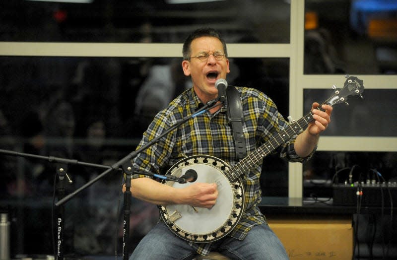 Jim Gill performed his interactive children's concert to a sold-out crowd in 2014 at Ellis Library & Reference Center. Gill will perform Wednesday at St. Mary's Park. Admission is free.
Monroe News file photo