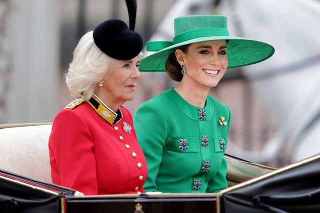 <p>Chris Jackson/Getty </p> Queen Camilla, Kate Middleton